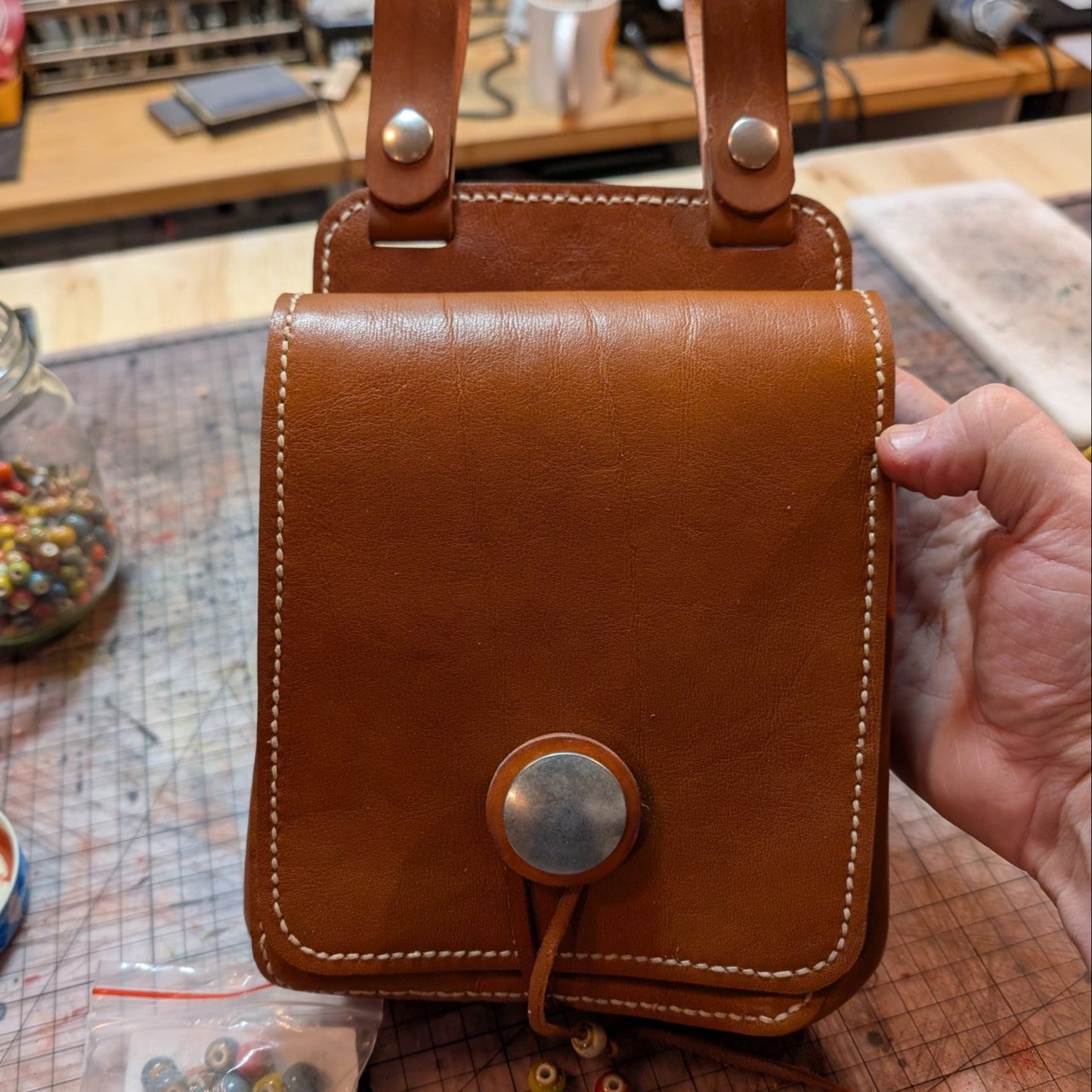 Handcrafted Leather Carry-All Hip Pouch